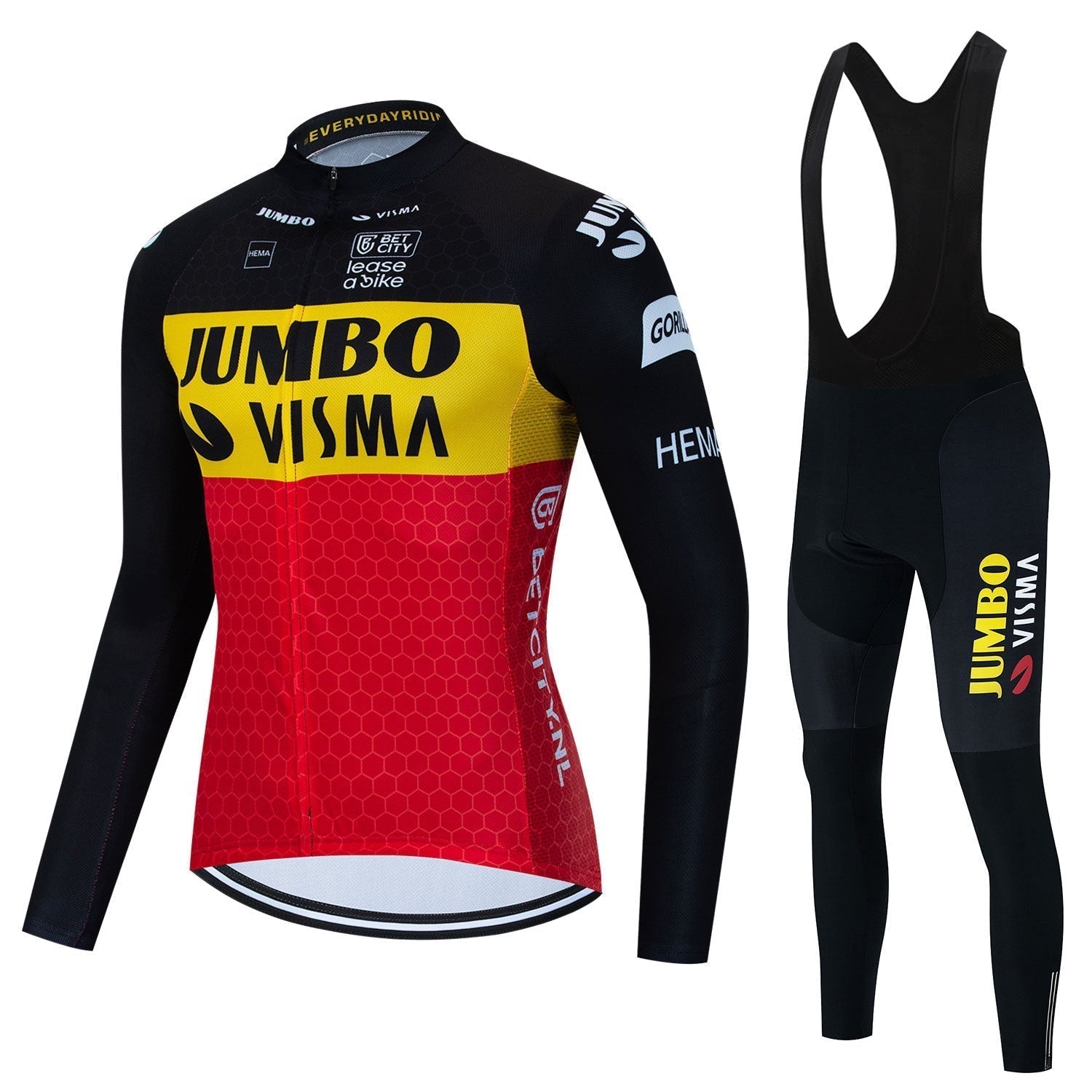 Jumbo Visma - Long-Sleeve Professional Cycling Set