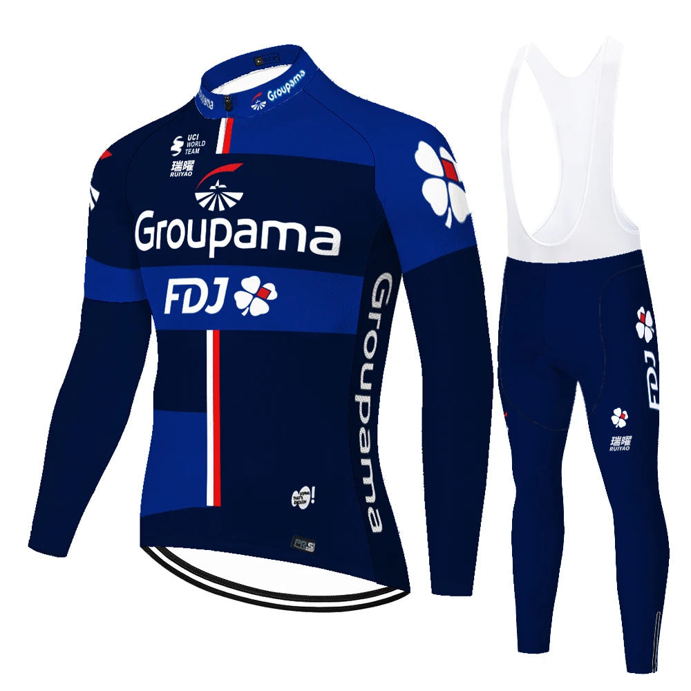 FDJ - Long-Sleeve Professional Cycling Set