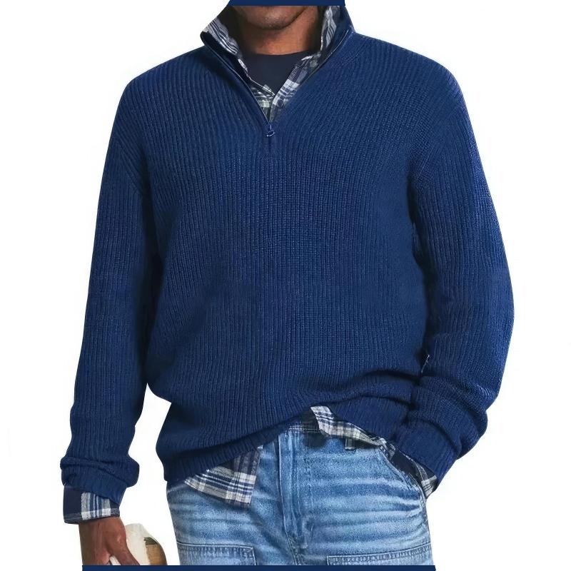 CLAUDE - ZIP-UP KNITTED SWEATER FOR MEN